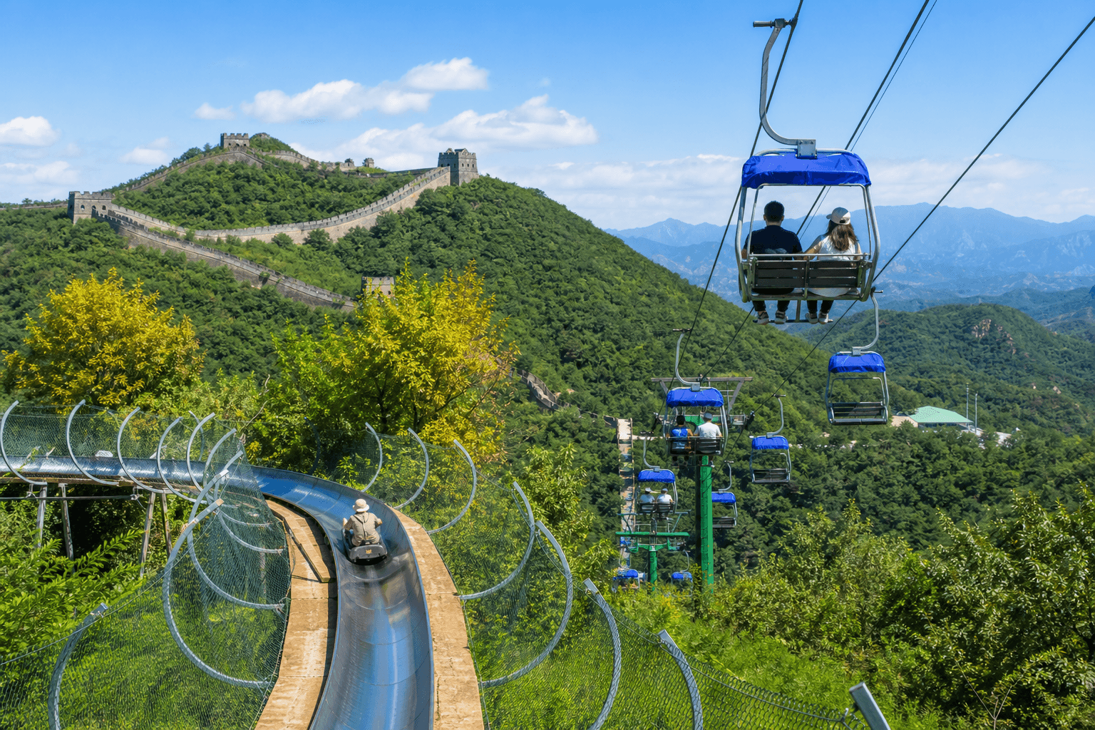 Scenic transport experience near Mutianyu Great Wall